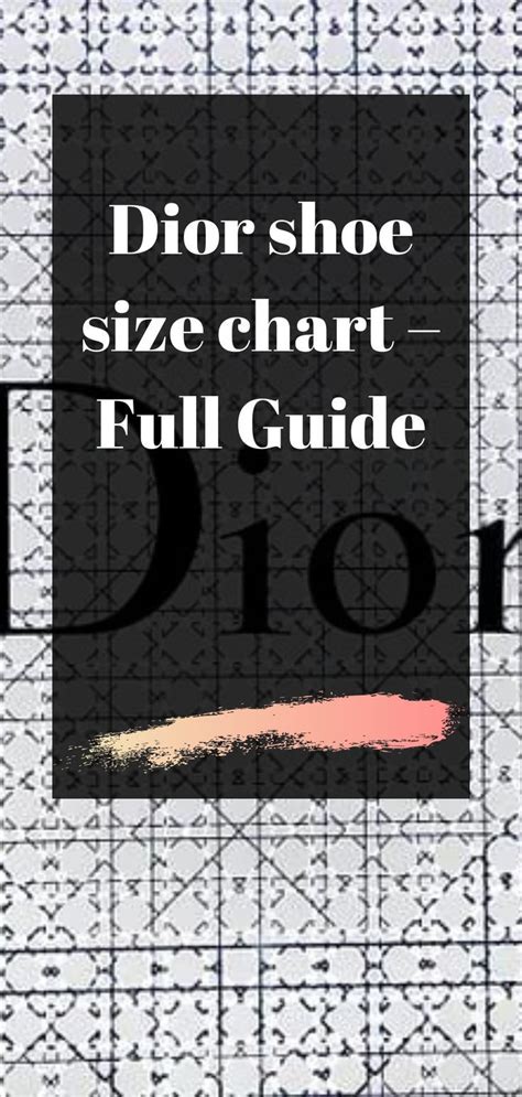 christian Dior size guide